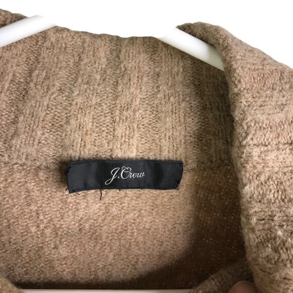 J.Crew Sweater Womens M Tan Alpaca Wool Knit Turtle Neck Long Sleeves Pullover - Picture 2 of 10